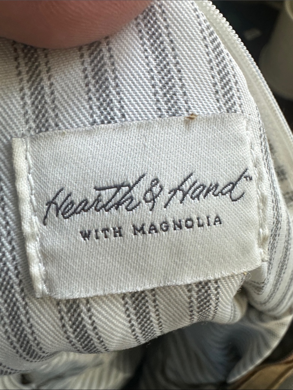Hearth & Hand Tan Canvas & Leather Carry-on Bag - Picture 7 of 9